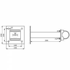 Metallist seinakinnitusklamber masti jaoks 20cm