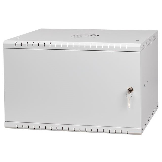 Riiulikapp 19" 6U, 350mm, Metallist uks, Hall