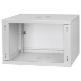 Riiulikapp 19" 6U, 350mm, Metallist uks, Hall