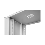 Riiulikapp 19" 9U, 450mm, Metallist uks, Hall
