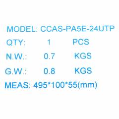 Patch paneel Cat5e UTP 24-Port RJ-45 19" 1U Must