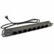 SHUCKO PDU 19" 1U 8-port (EU) diood PVC paneel EU pistik