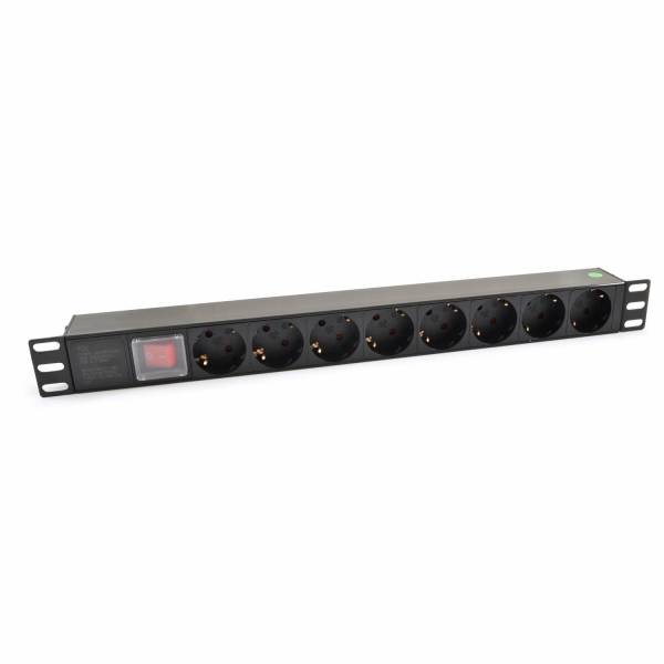 19" PDU paneel 8-port (EU), C14 pistik