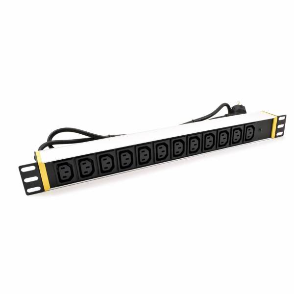 19" PDU paneel 12-port(C13), EU pistik