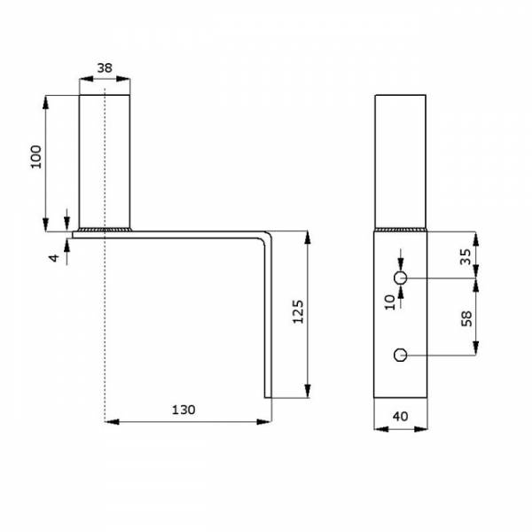 Mini seinakinnitusklamber Ø38mm L110