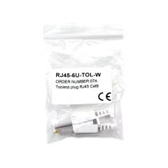 RJ45 tööriistadeta pistik Cat6 valge