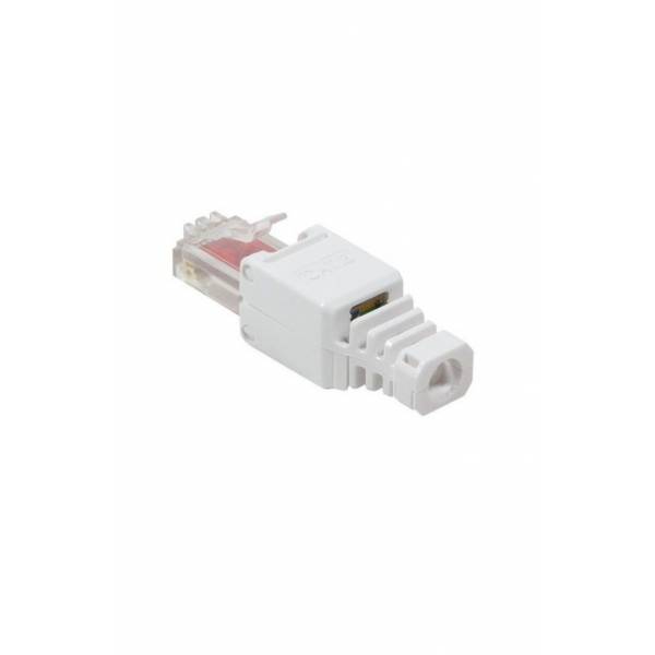 RJ45 tööriistadeta pistik Cat6 valge