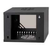 Riiulikapp 10" 4U, 280mm, Klaasuks, Must