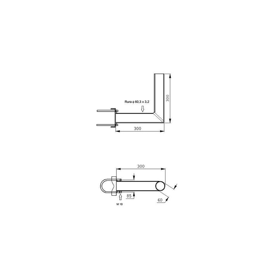 Metallist Toru Kinnitusklamber Ø60mm L300