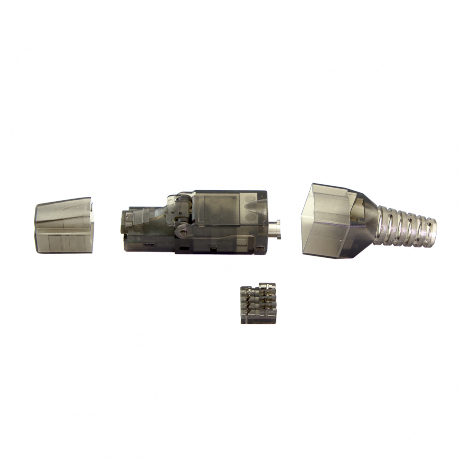 RJ45 tööriistadeta pistik Cat6 must