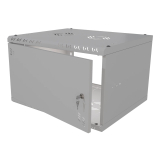 Riiulikapp 19" 6U, 450mm, Metallist uks, Hall