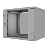 Riiulikapp Pro 19" 9U, 450mm, Klaasuks, Hall