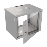 Riiulikapp Pro 19" 9U, 450mm, Klaasuks, Hall