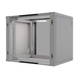 Riiulikapp Pro 19" 9U, 450mm, Klaasuks, Hall