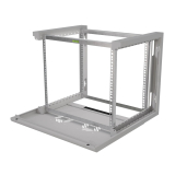 Riiulikapp Pro 19" 9U, 450mm, Klaasuks, Hall