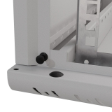 Riiulikapp Pro 19" 9U, 450mm, Klaasuks, Hall