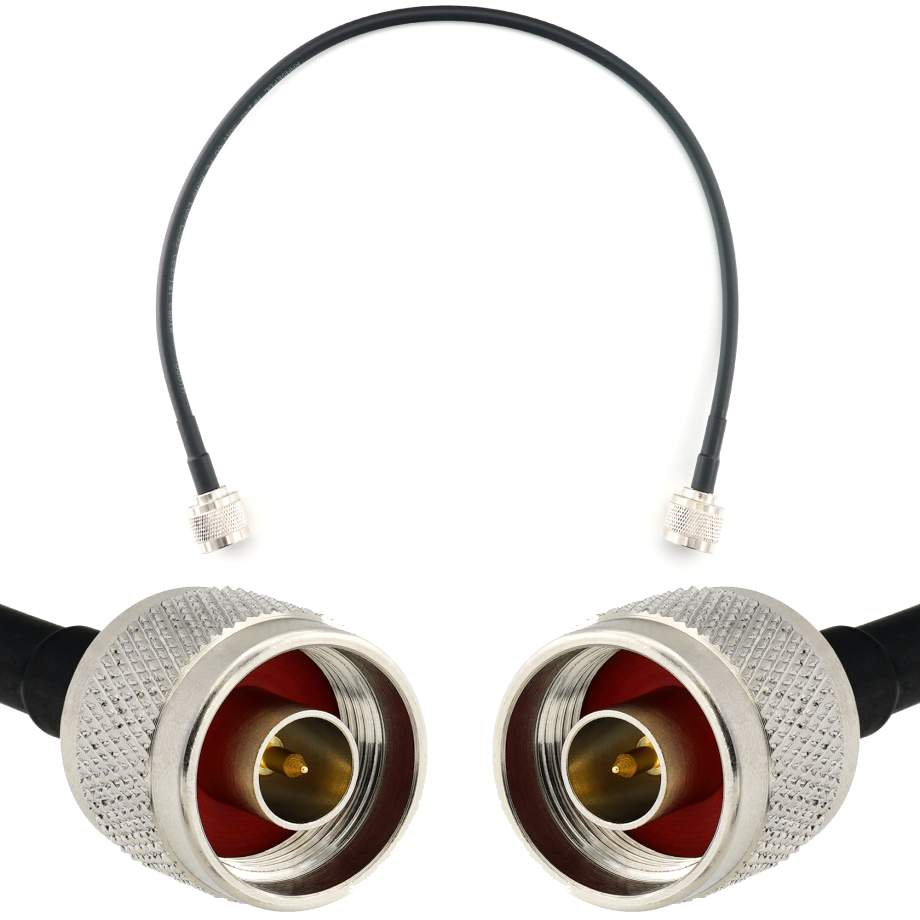 N Male / N Male 50cm koaksiaalkaabel — HF240 (vastab LMR240)