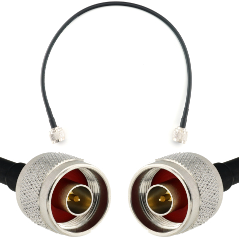 N Male / N Male 50cm koaksiaalkaabel — HF240 (vastab LMR240)