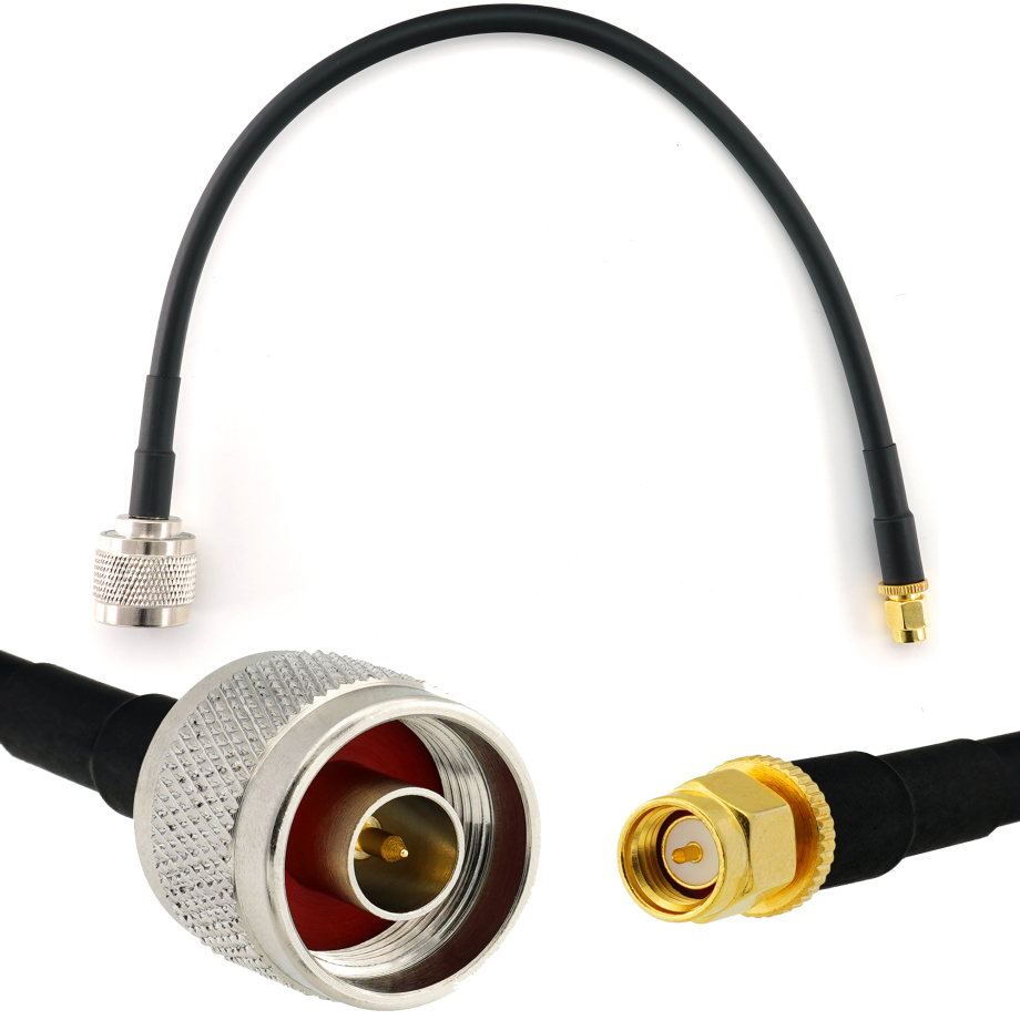 SMA Male / N Male 30cm koaksiaalkaabel — HF240 (vastab LMR240)