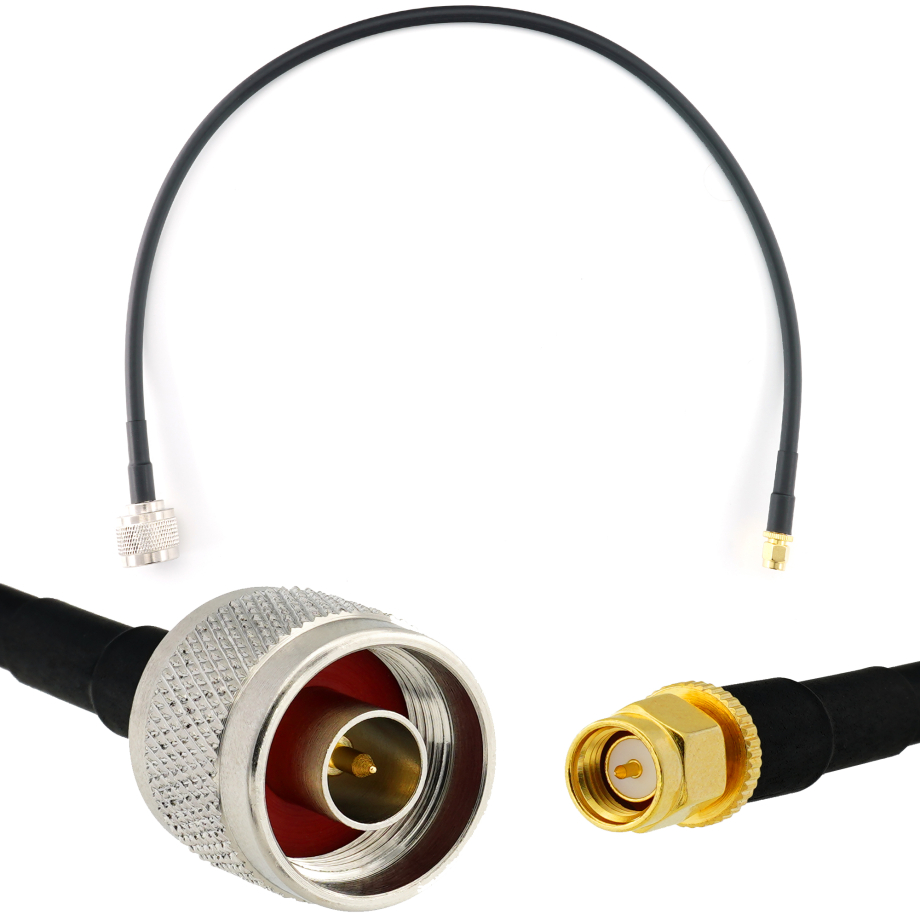 SMA Male / N Male 50cm koaksiaalkaabel — HF240 (vastab LMR240)