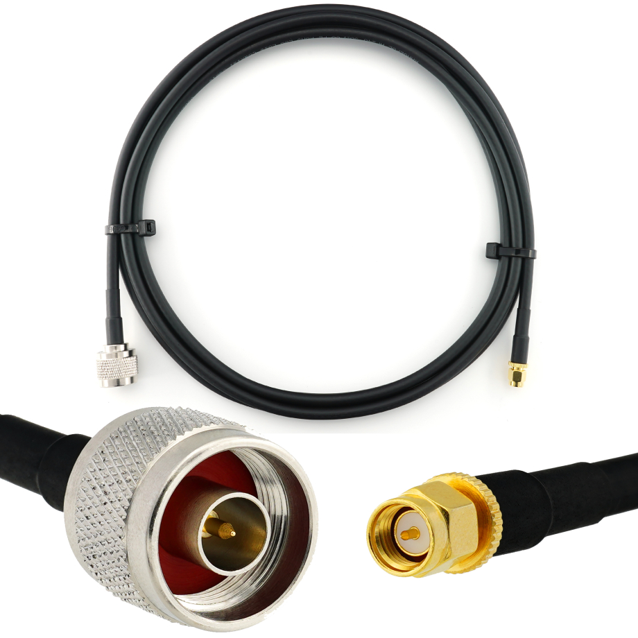 SMA Male / N Male 2m koaksiaalkaabel — HF240 (vastab LMR240)