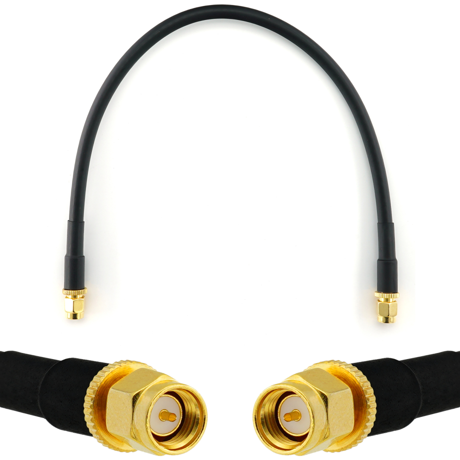 SMA Male / SMA Male 30cm koaksiaalkaabel — HF240 (vastab LMR240)