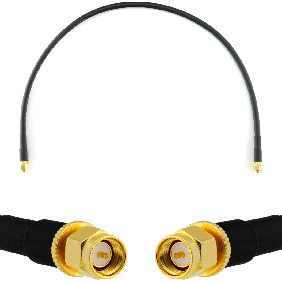 SMA Male / SMA Male 50cm koaksiaalkaabel — HF240 (vastab LMR240)