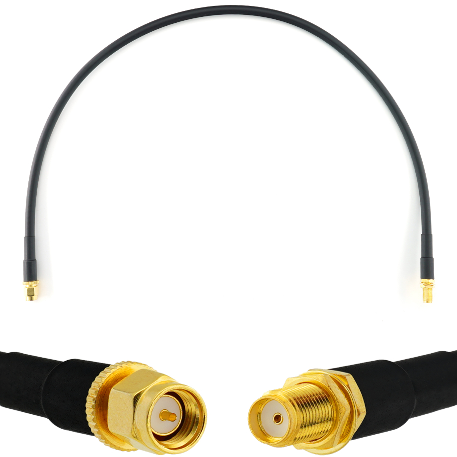 SMA Male / SMA Female 50cm koaksiaalkaabel — HF240 (vastab LMR240)