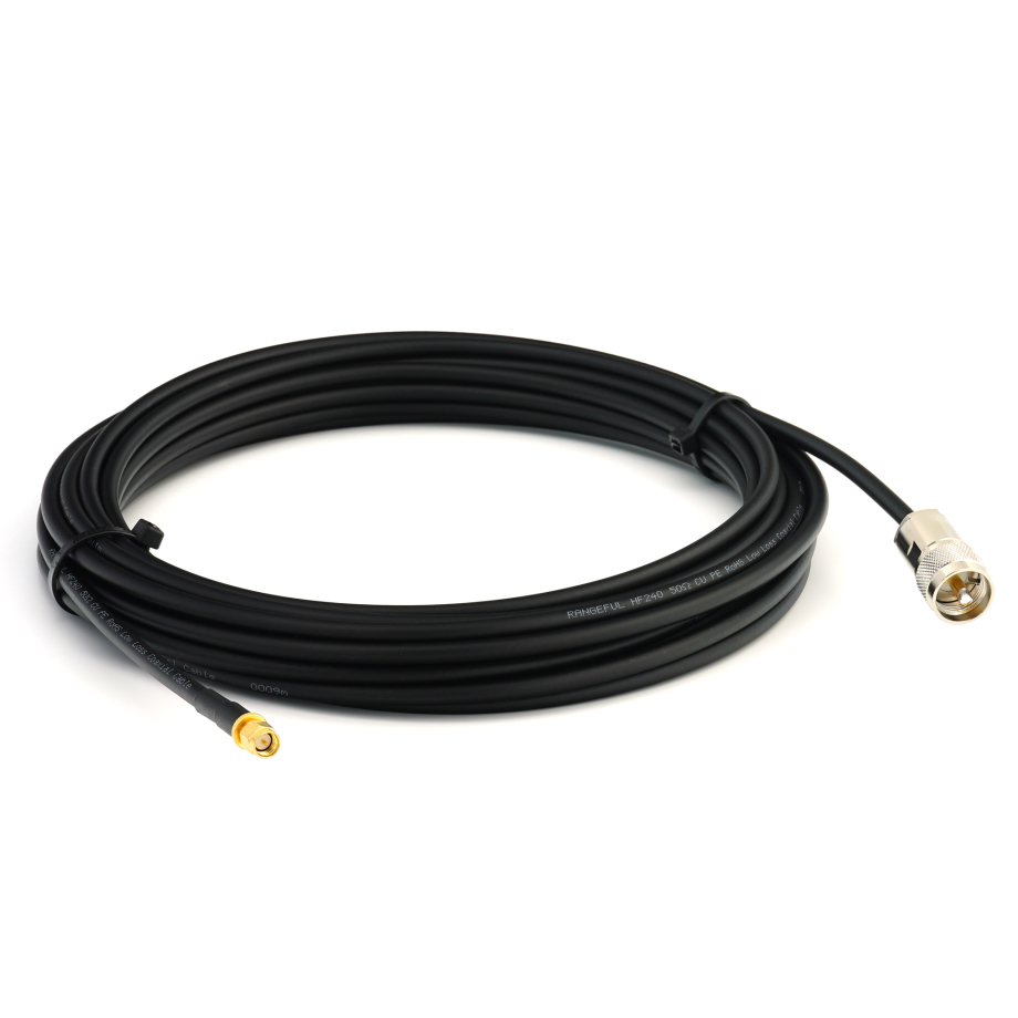 SMA Male / PL259 20m UHF CB raadio paindlik koaksiaalkaabel — HF240 (vastab LMR240)