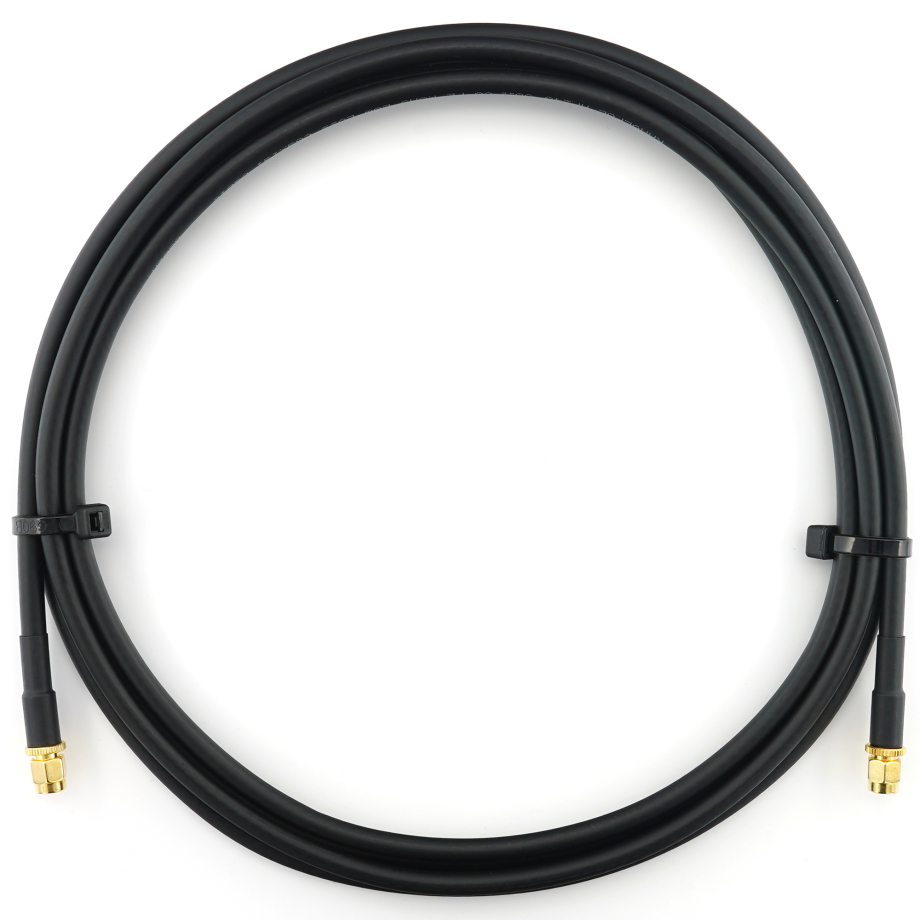 RP-SMA Male / RP-SMA Male 2m koaksiaalkaabel — HF240 (vastab LMR240)