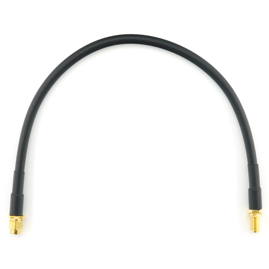 RP-SMA Male / RP-SMA Female 30cm koaksiaalkaabel — HF240 (vastab LMR240)