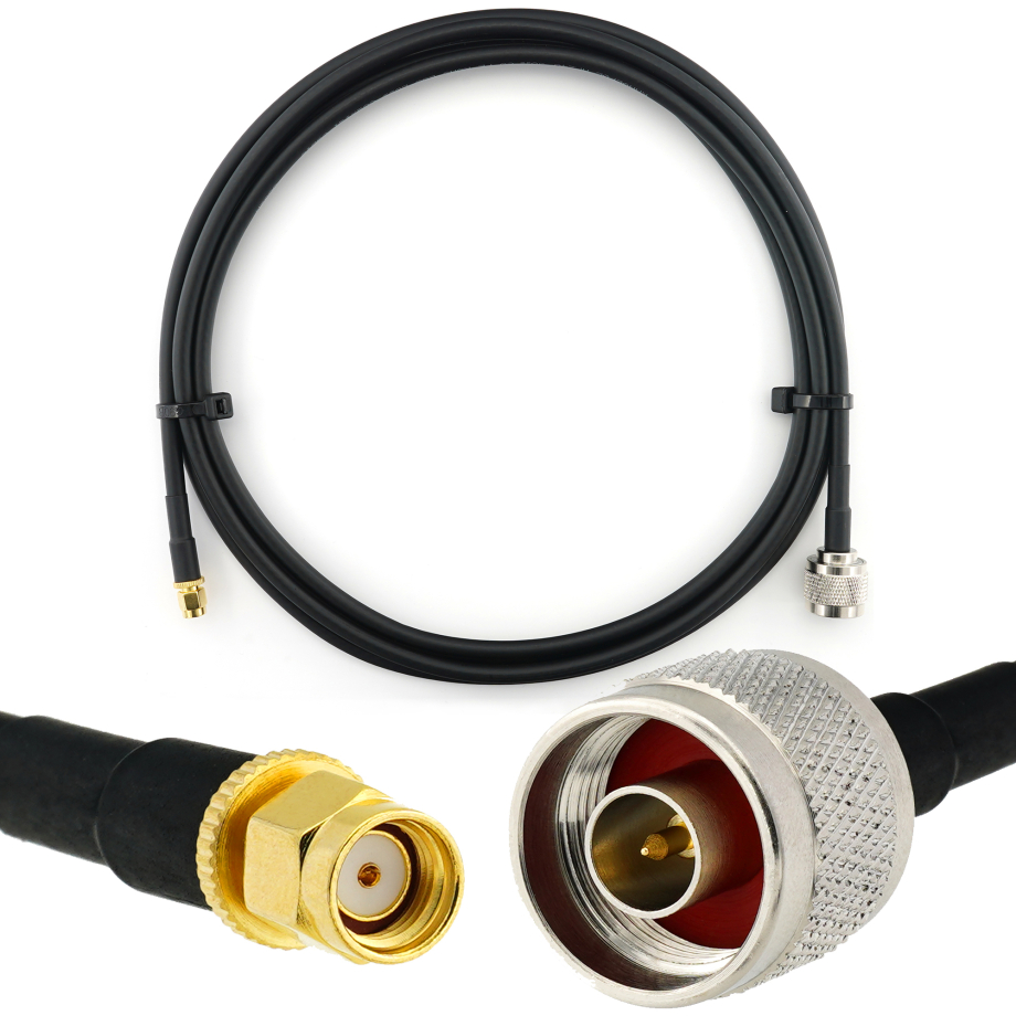 RP-SMA Male / N Male 2m koaksiaalkaabel — HF240 (vastab LMR240)