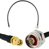 RP-SMA Male / N Male Hex 50cm koaksiaalkaabel — HF240 (vastab LMR240)