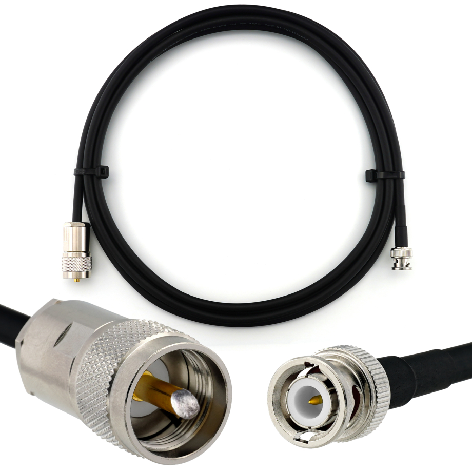 BNC Male / PL259 3m UHF koaksiaalkaabel — HF240 (vastab LMR240)