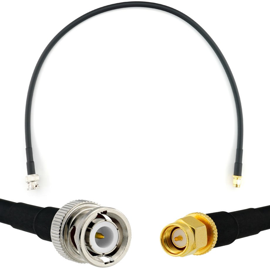 BNC Male / SMA Male 50cm koaksiaalkaabel — HF240 (vastab LMR240)