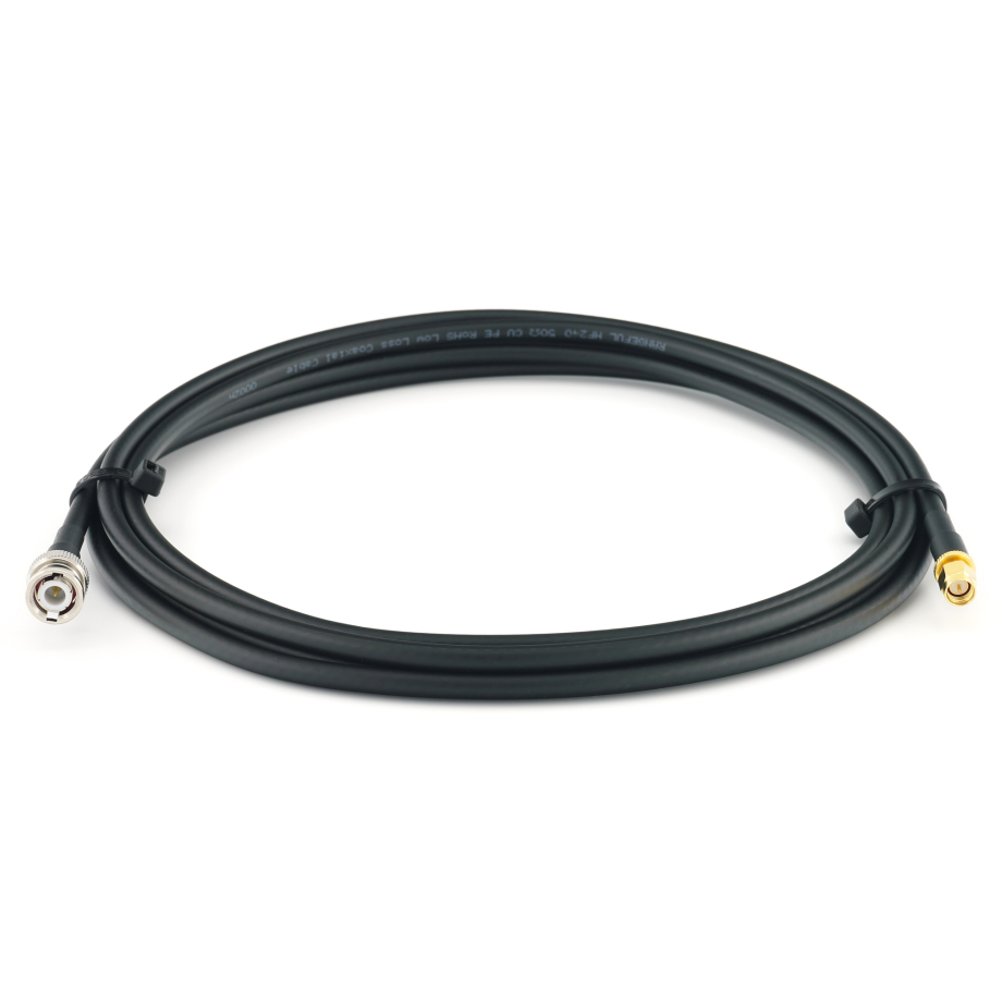 BNC Male / SMA Male 1m koaksiaalkaabel — HF240 (vastab LMR240)