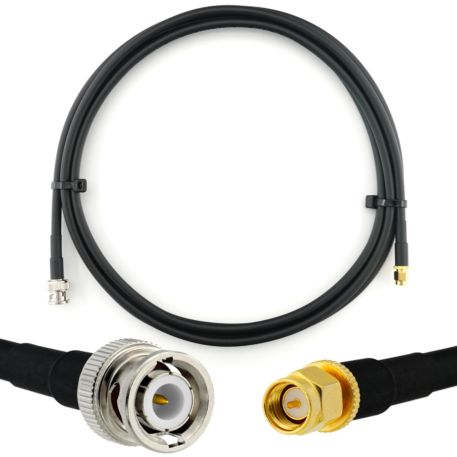 BNC Male / SMA Male 3m koaksiaalkaabel — HF240 (vastab LMR240)
