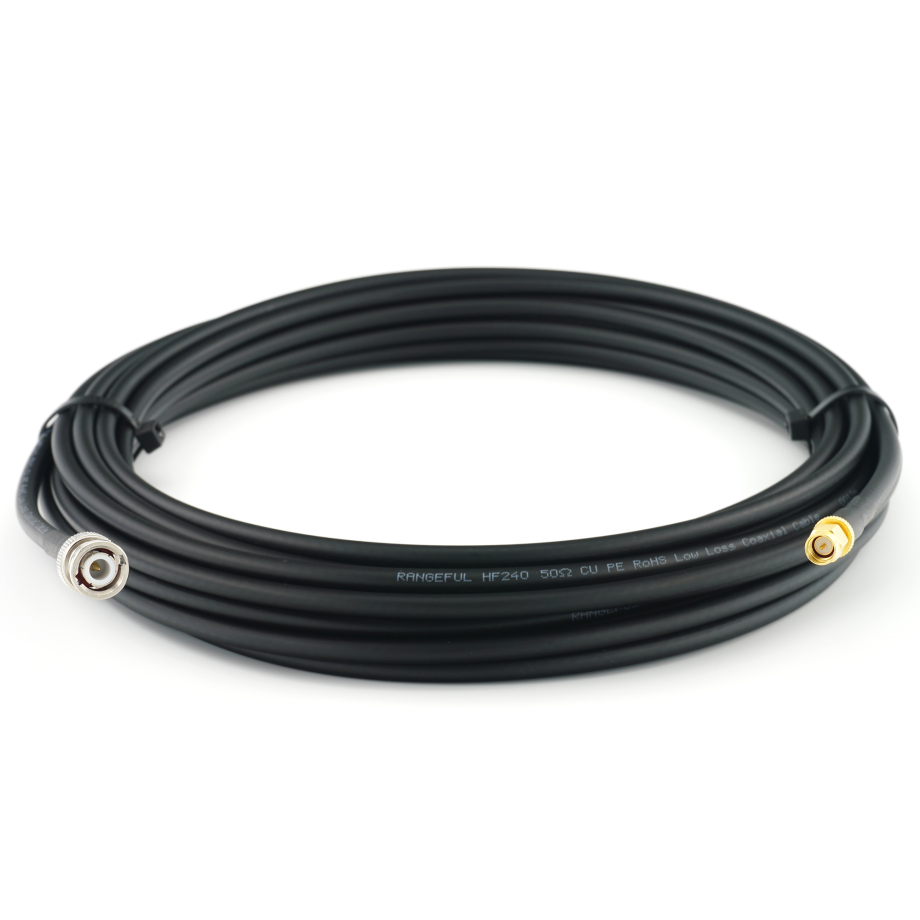 BNC Male / SMA Male 5m koaksiaalkaabel — HF240 (vastab LMR240)