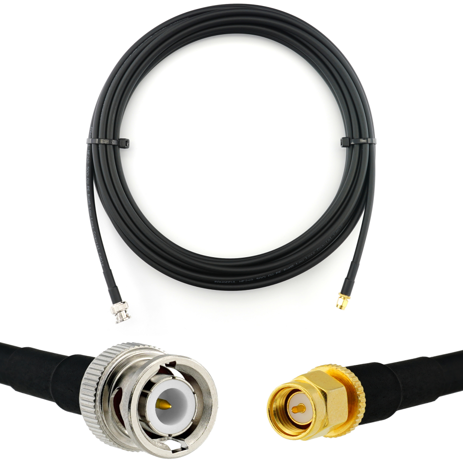 BNC Male / SMA Male 7m koaksiaalkaabel — HF240 (vastab LMR240)