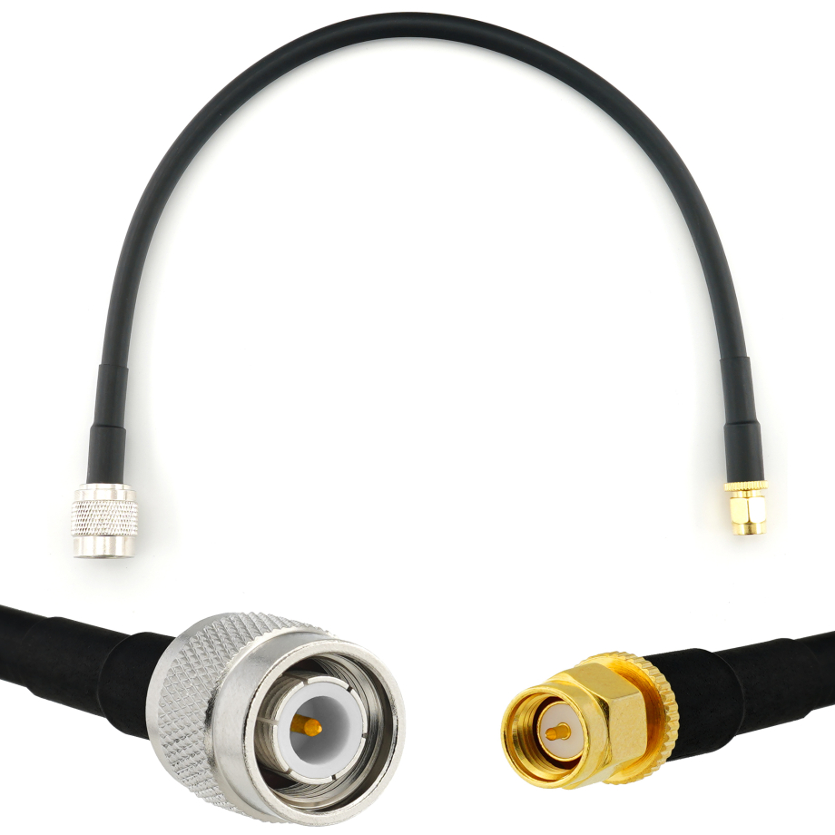 TNC Male / SMA Male 30cm koaksiaalkaabel — HF240 (vastab LMR240)