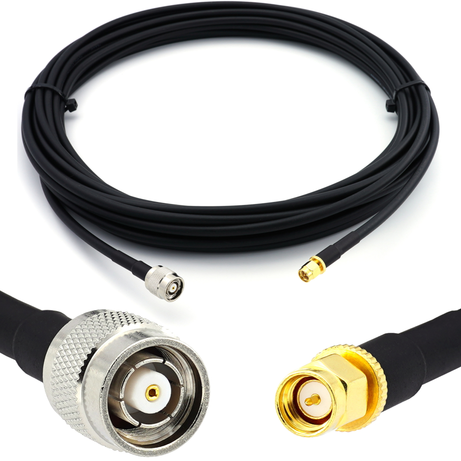 SMA Male / RP-TNC Male 50cm koaksiaalkaabel — HF240 (vastab LMR240)