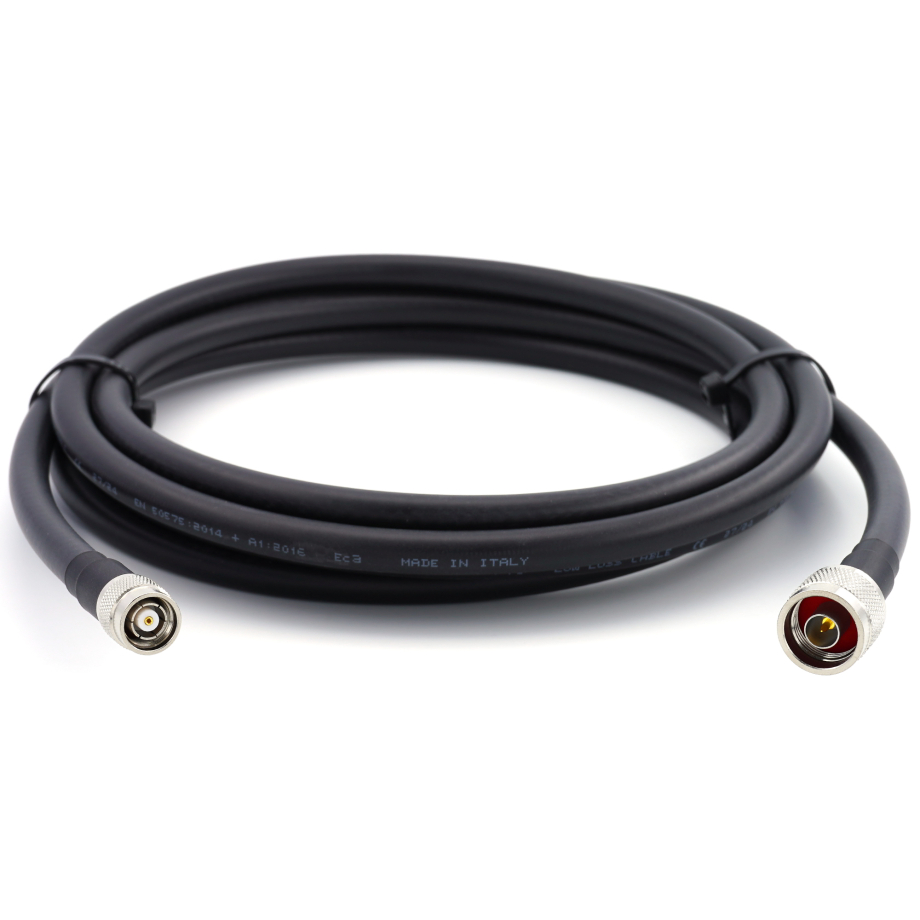 N Male / RP-TNC Male 3m koaksiaalkaabel — elastne HF-400-UF (vastab LMR400 UF UltraFlex)