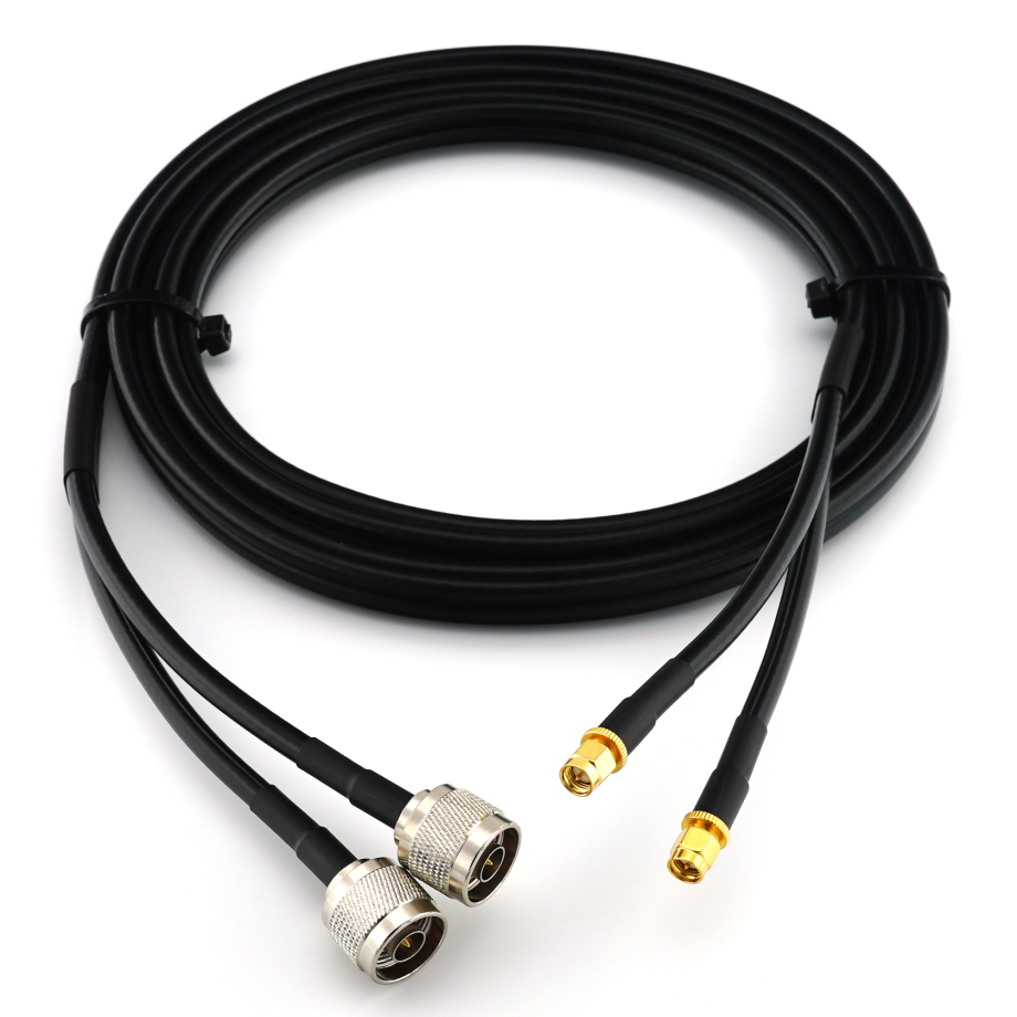SMA Male / N Male 2m Twin koaksiaalkaabel — HF240 (vastab LMR240)