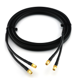 SMA Male / SMA Male 5m Twin koaksiaalkaabel — HF240 (vastab LMR240)