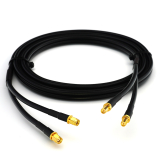 RP-SMA Male / RP-SMA Female 1m Twin koaksiaalkaabel — HF240 (vastab LMR240)