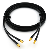 RP-SMA Male / RP-SMA Female 2m Twin koaksiaalkaabel — HF240 (vastab LMR240)