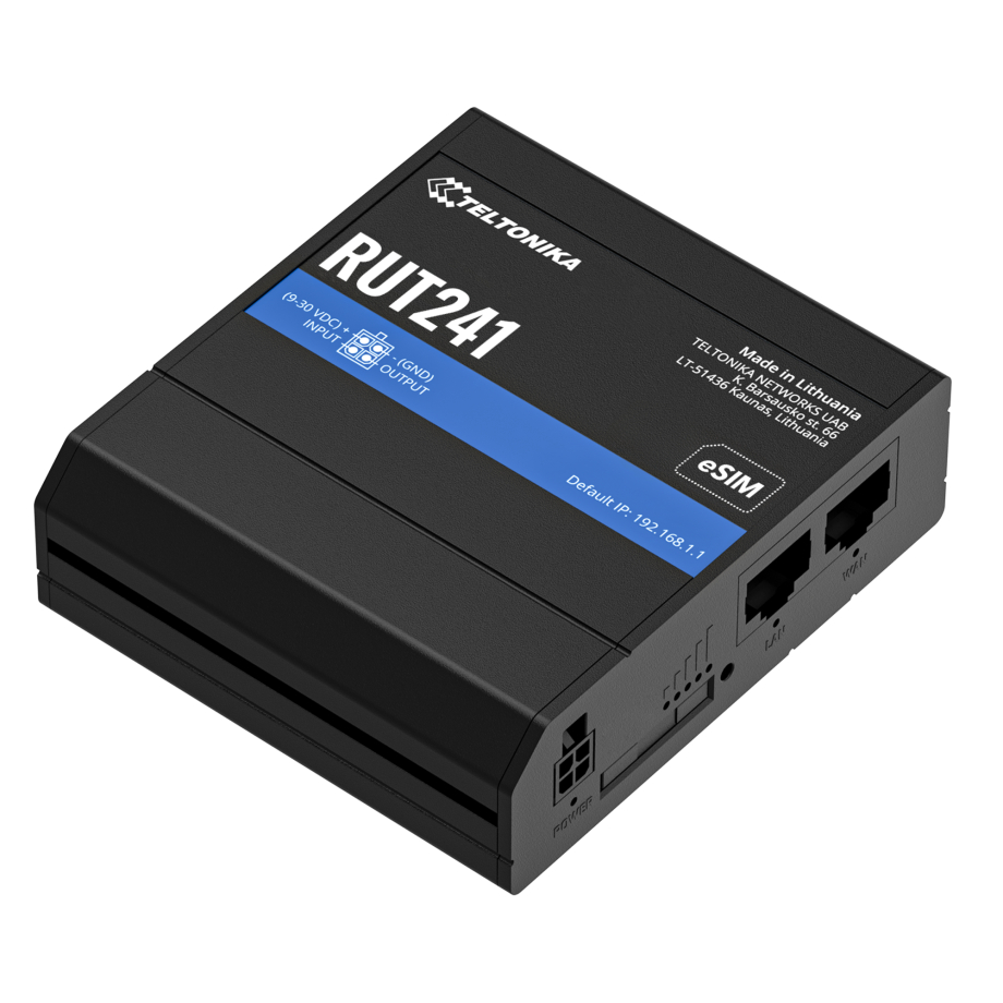 Teltonika RUT241 eSIM 4G tööstuslik ruuter