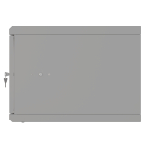 Riiulikapp 19" 6U, 450mm, Klaasuks, Hall