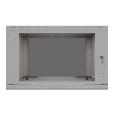 Riiulikapp 19" 6U, 450mm, Klaasuks, Hall