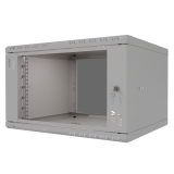 Riiulikapp 19" 6U, 450mm, Klaasuks, Hall